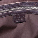 GUCCI Web Sherry Line GG Canvas Semi Tote Bag Beige Gold 137396 Auth 153643-15