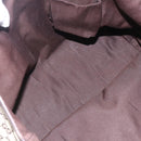 GUCCI Web Sherry Line GG Canvas Semi Tote Bag Beige Gold 137396 Auth 153643-17