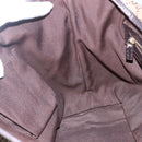 GUCCI Web Sherry Line GG Canvas Semi Tote Bag Beige Gold 137396 Auth 153643-18