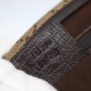 GUCCI Web Sherry Line GG Canvas Semi Tote Bag Beige Gold 137396 Auth 153643-21