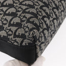Christian Dior Trotter Canvas Shoulder Bag Black Silver Auth 153644-10