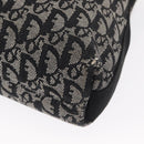 Christian Dior Trotter Canvas Shoulder Bag Black Silver Auth 153644-11