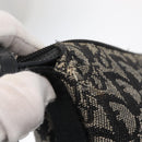 Christian Dior Trotter Canvas Shoulder Bag Black Silver Auth 153644-15