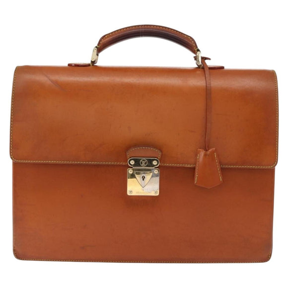 LOUIS VUITTON Nomad Leather Robust 1 Business Bag Beige M85390 LV Auth 153647