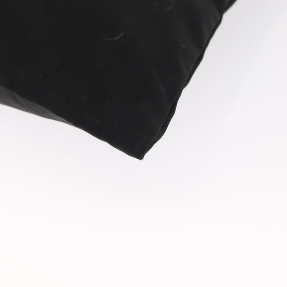 PRADA Shoulder Bag Nylon Black Silver Auth 153649