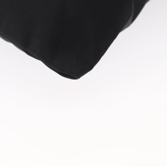 PRADA Shoulder Bag Nylon Black Silver Auth 153649