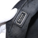 PRADA Shoulder Bag Nylon Black Silver Auth 153649-10