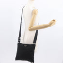 PRADA Shoulder Bag Nylon Black Silver Auth 153649-21