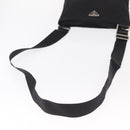 PRADA Shoulder Bag Nylon Black Silver Auth 153649-7