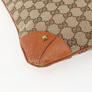 GUCCI GG Canvas Shoulder Bag Beige Gold 120893 Auth 153652-13