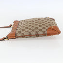 GUCCI GG Canvas Shoulder Bag Beige Gold 120893 Auth 153652-4