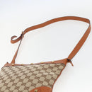 GUCCI GG Canvas Shoulder Bag Beige Gold 120893 Auth 153652-8