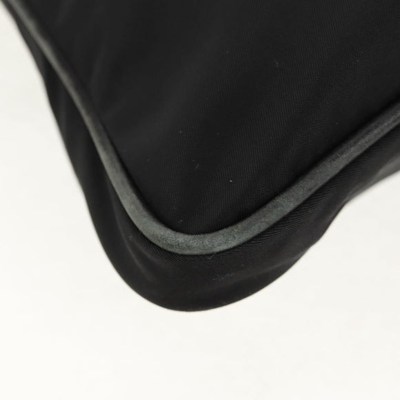 PRADA Shoulder Bag Nylon Black Silver Auth 153653V