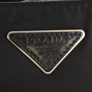 PRADA Shoulder Bag Nylon Black Silver Auth 153653V-20