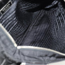 PRADA Shoulder Bag Nylon Black Silver Auth 153653V-10