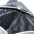 PRADA Shoulder Bag Nylon Black Silver Auth 153653V-23