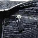 PRADA Shoulder Bag Nylon Black Silver Auth 153653V-25