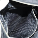 PRADA Shoulder Bag Nylon Black Silver Auth 153653V-26