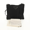PRADA Shoulder Bag Nylon Black Silver Auth 153653V-12