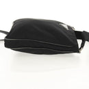 PRADA Shoulder Bag Nylon Black Silver Auth 153653V-4