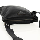 PRADA Shoulder Bag Nylon Black Silver Auth 153653V-14