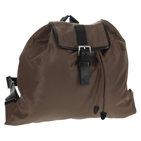 PRADA Backpack Nylon Gray Silver Auth 153654V