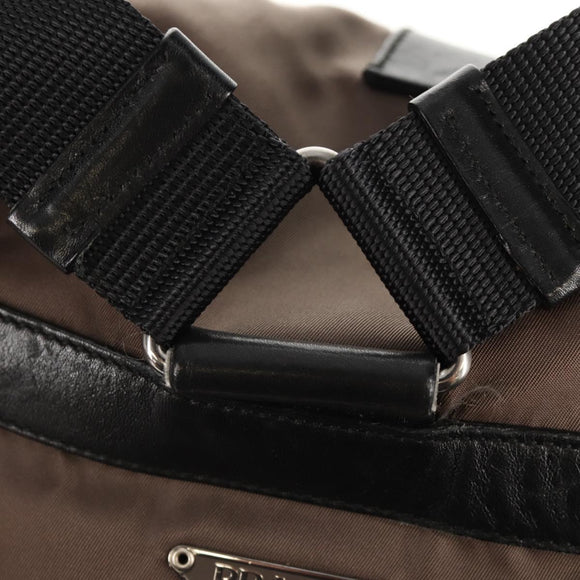 PRADA Backpack Nylon Gray Silver Auth 153654V