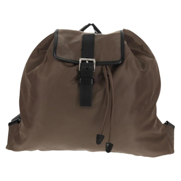 PRADA Backpack Nylon Gray Silver Auth 153654V