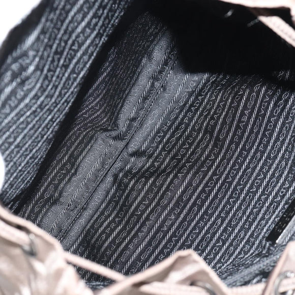 PRADA Backpack Nylon Gray Silver Auth 153654V