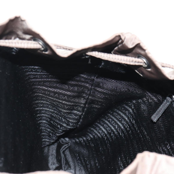 PRADA Backpack Nylon Gray Silver Auth 153654V