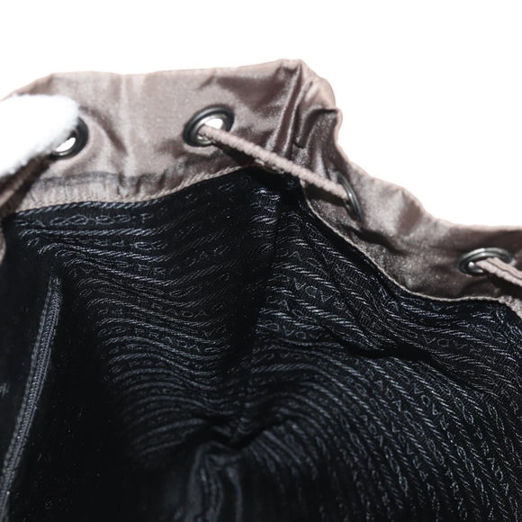 PRADA Backpack Nylon Gray Silver Auth 153654V