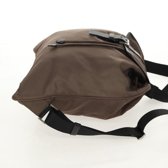 PRADA Backpack Nylon Gray Silver Auth 153654V