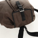 PRADA Backpack Nylon Gray Silver Auth 153654V-6