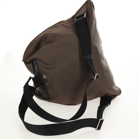 PRADA Backpack Nylon Gray Silver Auth 153654V