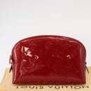 LOUIS VUITTON Monogram Vernis Pochette Pouch Rose Indian M90009 LV Auth 153657V-12