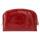 LOUIS VUITTON Monogram Vernis Pochette Pouch Rose Indian M90009 LV Auth 153657V-2