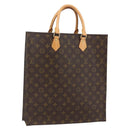LOUIS VUITTON Monogram Sac Plat Hand Bag M51140 LV Auth 153660V-1