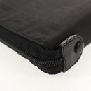 FENDI Zucca Canvas Planner Black Silver Auth 153661V-17