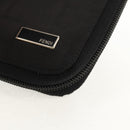 FENDI Zucca Canvas Planner Black Silver Auth 153661V-15
