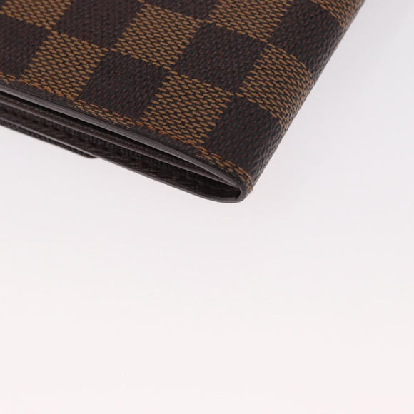 LOUIS VUITTON Damier Ebene Portefeuille Sarah Long Wallet N60491 LV Auth 153662