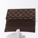 LOUIS VUITTON Damier Ebene Portefeuille Sarah Long Wallet N60491 LV Auth 153662-8