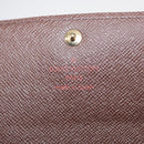LOUIS VUITTON Damier Ebene Portefeuille Sarah Long Wallet N60491 LV Auth 153662-18