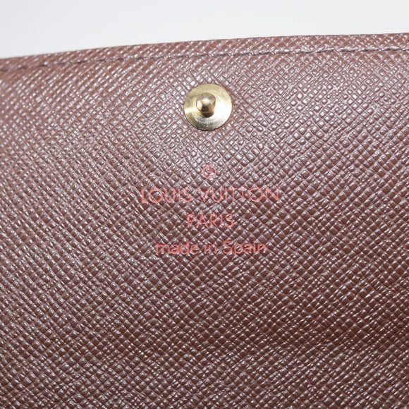 LOUIS VUITTON Damier Ebene Portefeuille Sarah Long Wallet N60491 LV Auth 153662