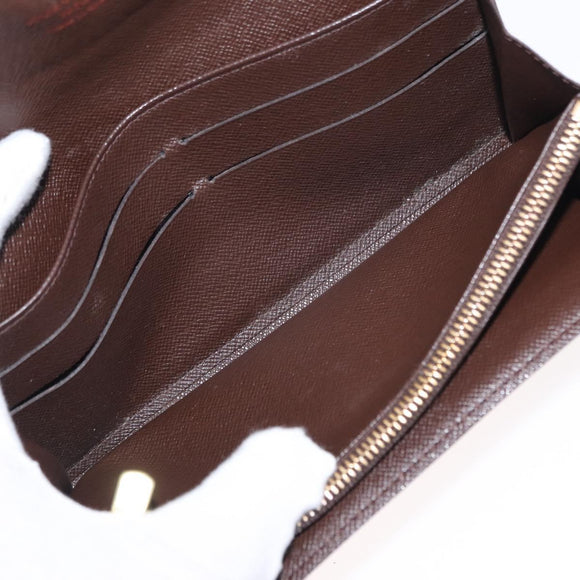 LOUIS VUITTON Damier Ebene Portefeuille Sarah Long Wallet N60491 LV Auth 153662