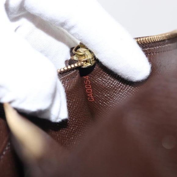 LOUIS VUITTON Damier Ebene Portefeuille Sarah Long Wallet N60491 LV Auth 153662