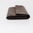 LOUIS VUITTON Damier Ebene Portefeuille Sarah Long Wallet N60491 LV Auth 153662-3