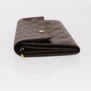 LOUIS VUITTON Damier Ebene Portefeuille Sarah Long Wallet N60491 LV Auth 153662-4