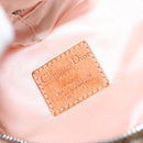 Christian Dior Trotter Canvas Romantic Pouch PVC Beige Silver Auth 153669V-16