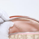 Christian Dior Trotter Canvas Romantic Pouch PVC Beige Silver Auth 153669V-18