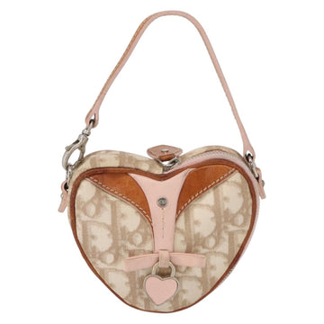 Christian Dior Trotter Canvas Romantic Pouch PVC Beige Silver Auth 153669V - 0